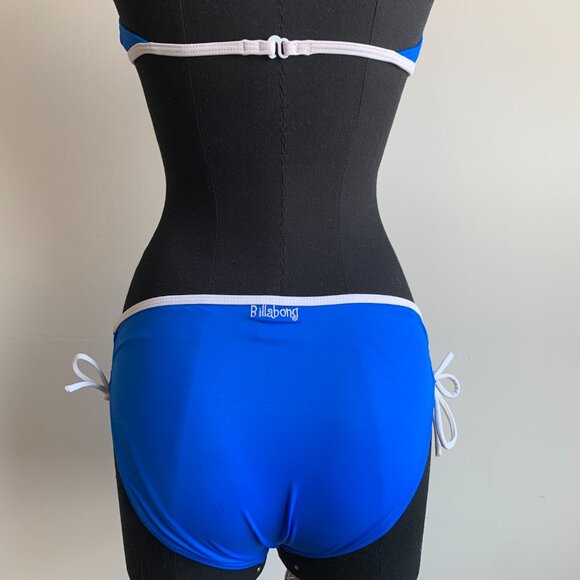 Billabong Girls Surf swimwear blue floral patch and logo bikini - Picture 6 of 7